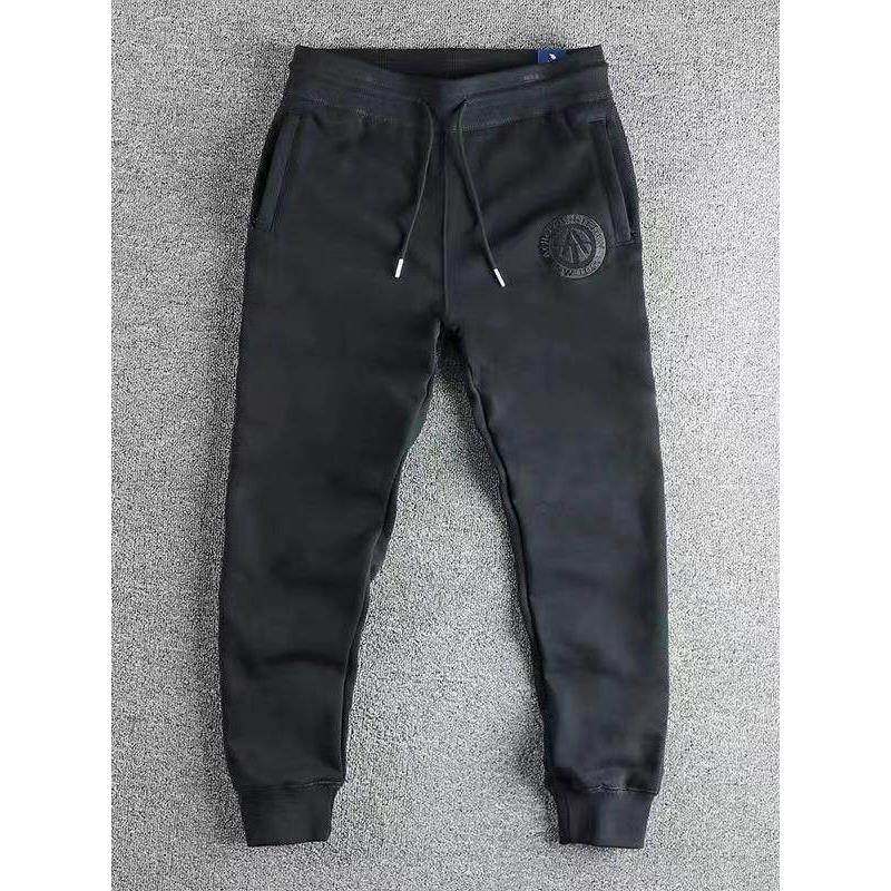 代购香港潮男秋冬美式重磅刺绣水洗休闲男士卫裤运动束脚裤长裤子