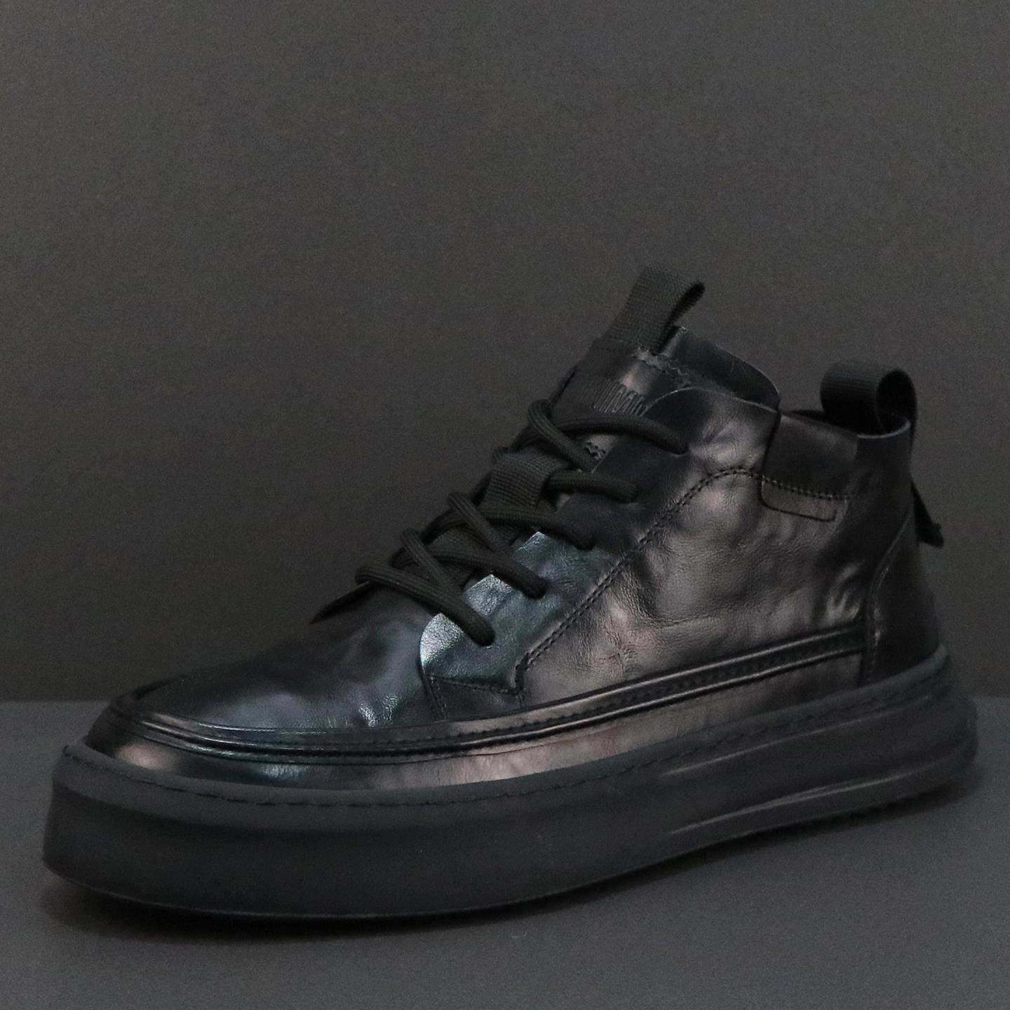 英伦厚底防滑工装靴真皮马丁靴2025冬季新款加绒棉鞋时尚高帮板鞋,流行男鞋,马丁靴,淘宝优惠券,粉丝福利购,淘宝优惠卷