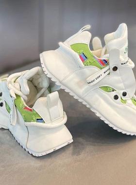 经典永不过时Minimalism Aquaman舒适皮面小白鞋男厚底增高老爹鞋