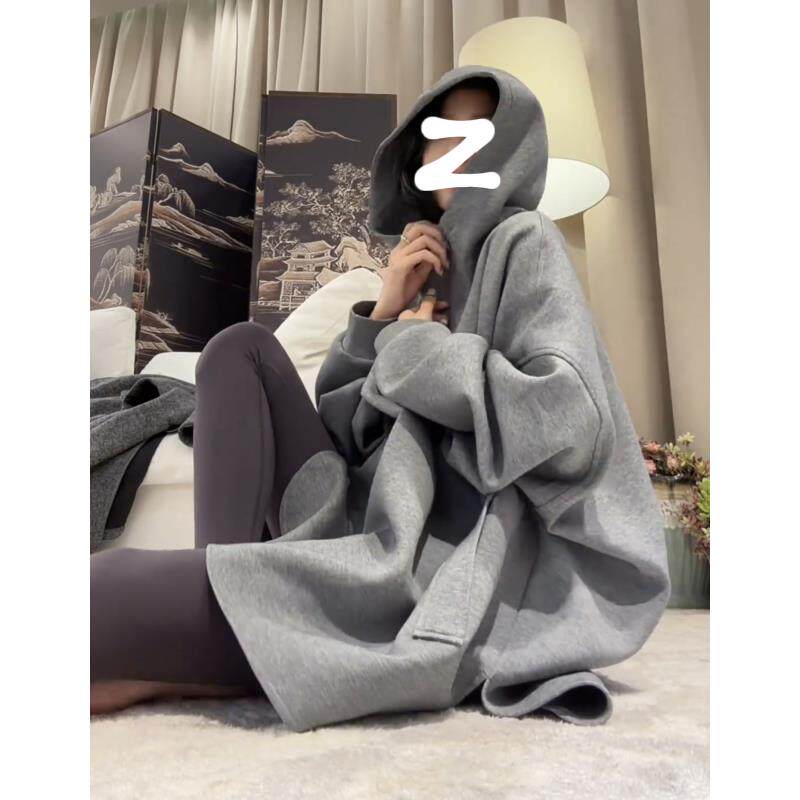 欧洲站时尚连帽卫衣女2025年秋季大码胖MM时尚休闲长袖设计感上衣