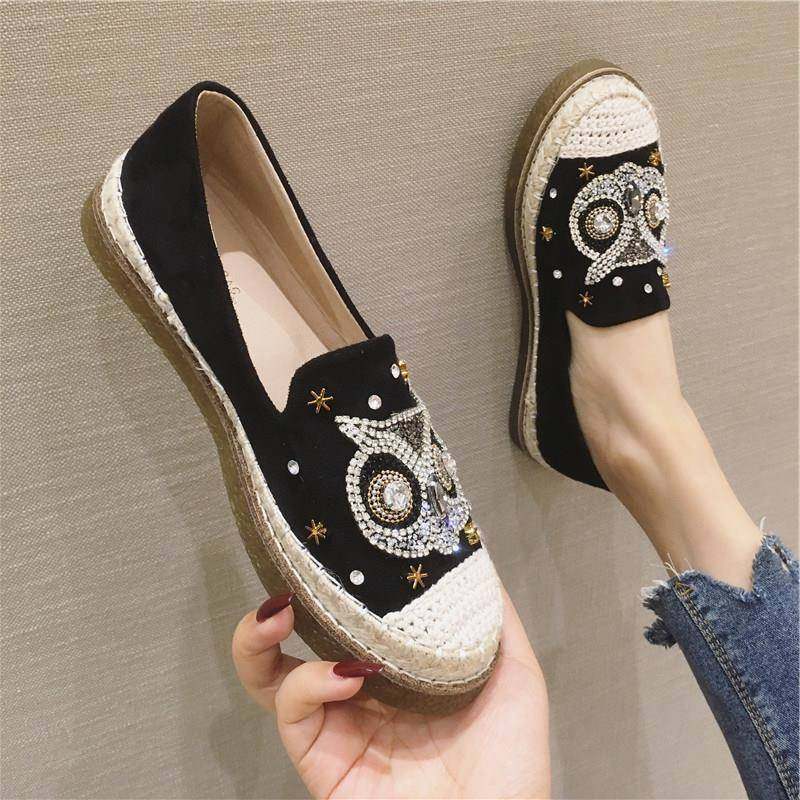 香港2024秋季新款百搭网红懒人渔夫鞋休闲平底单鞋女一脚蹬豆豆鞋,女鞋,婚鞋,淘宝优惠券,粉丝福利购,淘宝优惠卷