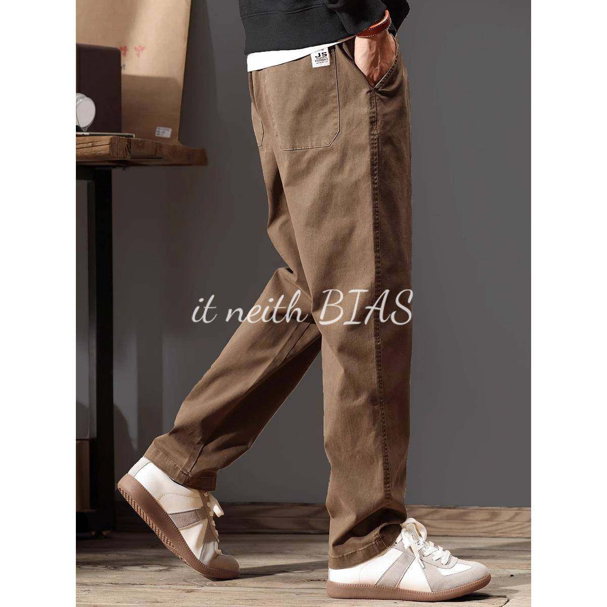 it neith BIAS美式覆古工装休闲裤男士春秋加绒宽松重磅新款阔腿