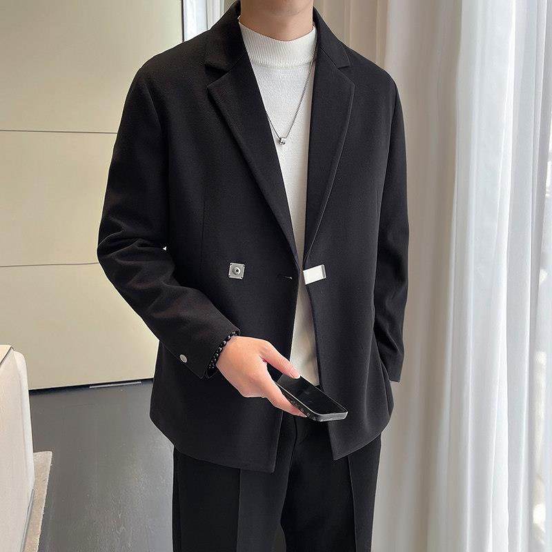 高端轻奢西装外套男春秋2025新款礼服潮牌英伦风休闲上衣帅气西服