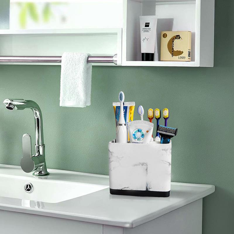 定制树脂家居日用品卫生间浴室免打孔牙刷支架收纳盒牙刷座牙刷架
