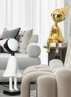 纪念碑谷艾达公主卡通创意样板间儿童房客厅书房装饰电镀人物摆件