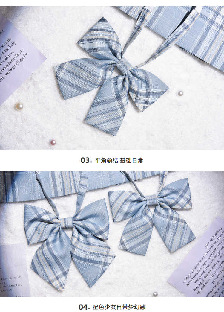 原创森女部落灰姑娘jk格裙格纹小物免打领带女银线发光2022新款夏