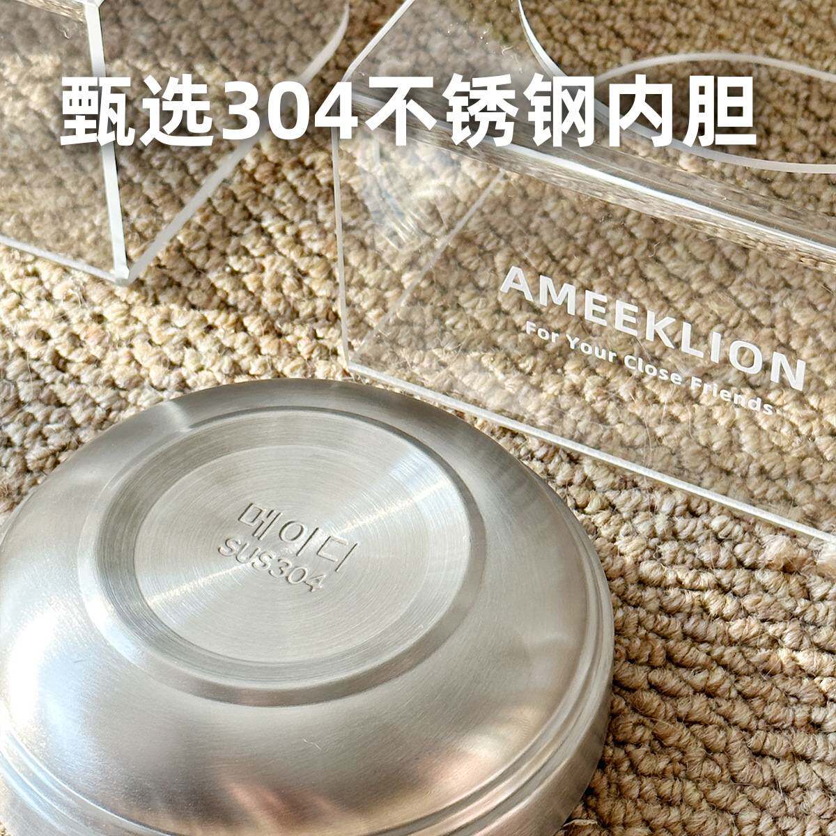 不锈钢猫碗高脚亚克力增高架保护颈椎狗盆狗碗大口径宠物水碗食盆
