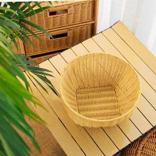 方圆收纳篮简约家用厨房蔬菜篮水果篮沥水篮面包篮点心篮零食篮