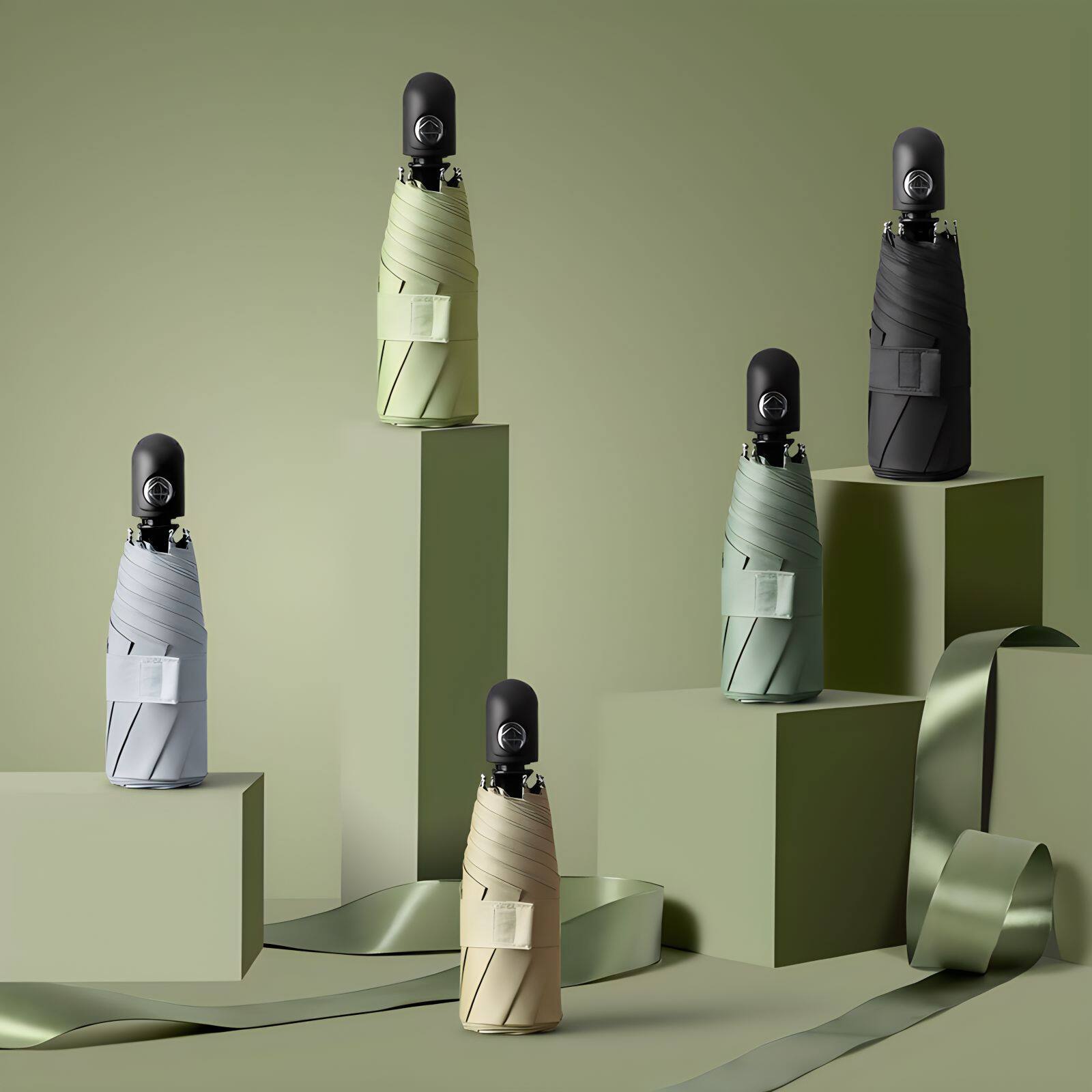 小清新8骨五折自动黑胶防晒防紫外线太阳伞韩国女个性创意遮阳伞