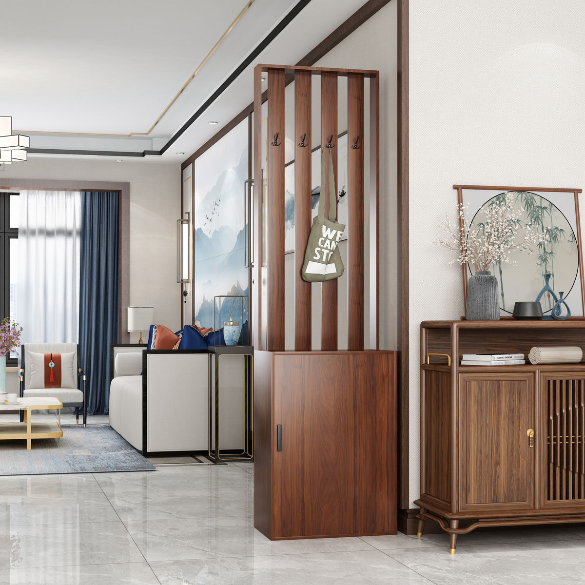 多功能衣帽架隔断柜客厅鞋柜玄关柜可移动简约现代木质装饰柜鞋架,住宅家具,门厅/玄关柜/玄关架,淘宝优惠券,粉丝福利购,淘宝优惠卷