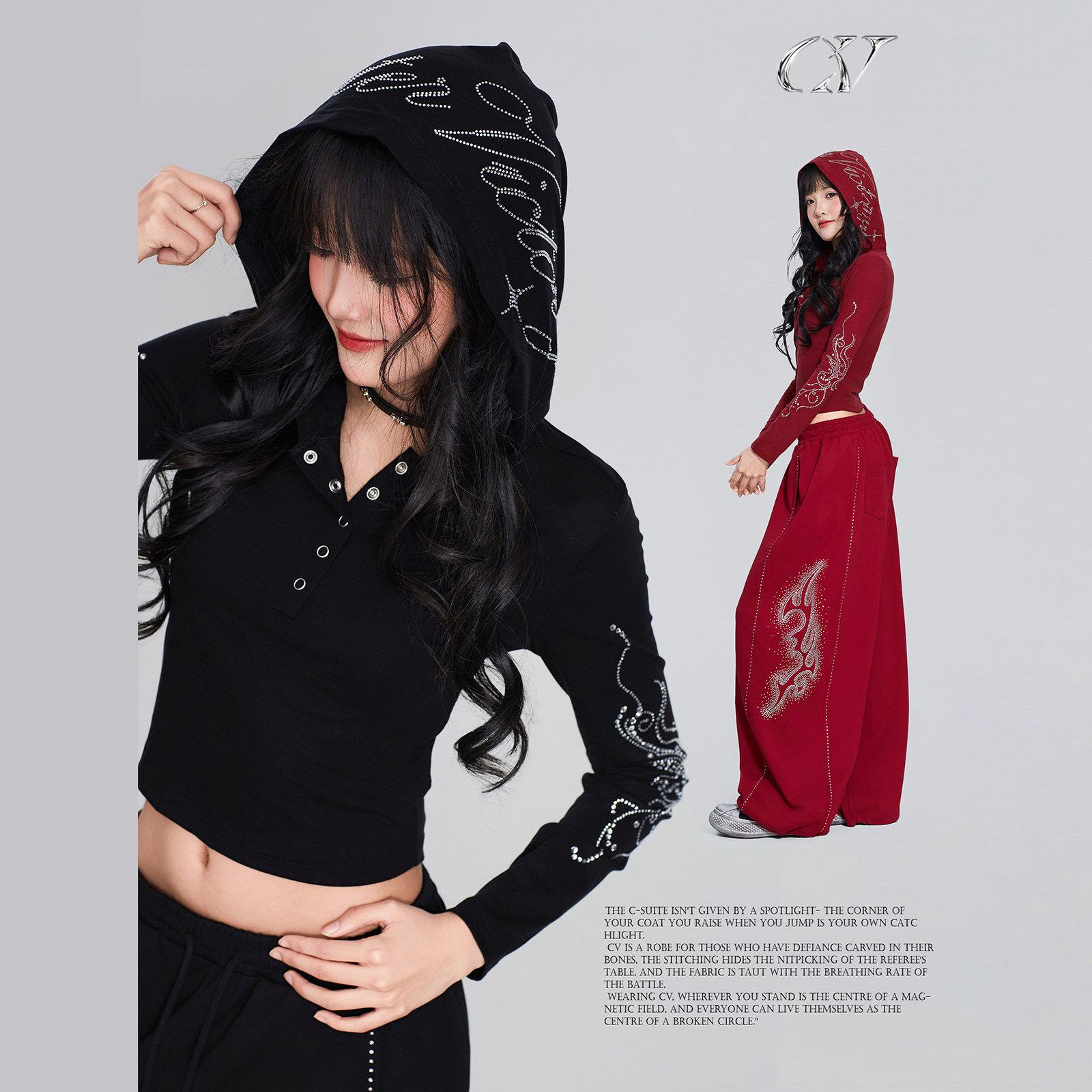 CV新广场舞潮牌"闪钻套装"亮闪烫钻修身JAZZ上衣镭射火焰嘻哈长裤,女装/女士精品,时尚套装,淘宝优惠券,粉丝福利购,淘宝优惠卷