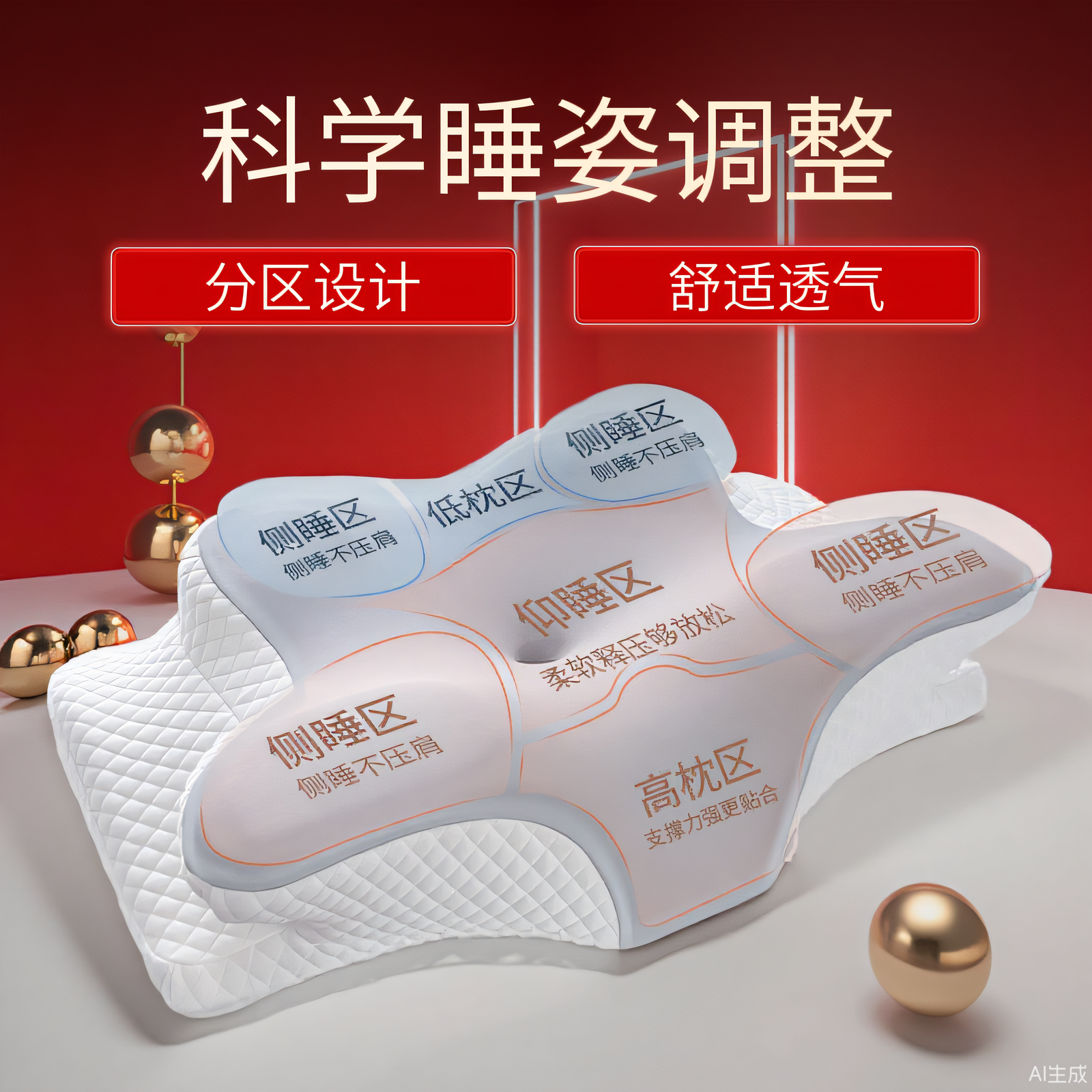 限时特价记忆棉枕头护颈椎助睡眠防打鼾慢回弹专用枕头枕芯蝶形枕