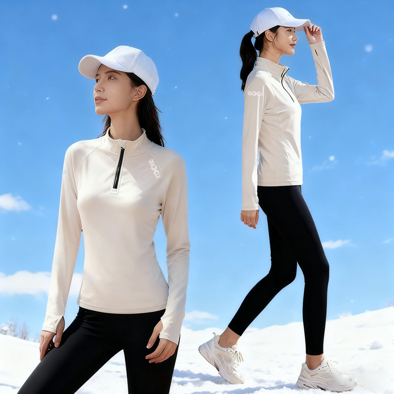 zaxu新款彩色加绒瑜伽服