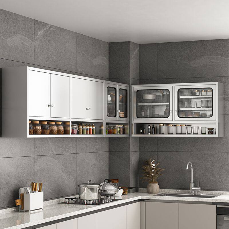 不锈钢家用厨房吊柜碗柜卫生间浴室挂壁柜阳台挂墙储物柜橱柜壁柜