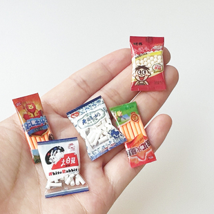 娃娃屋玩具摆件模型微缩迷你零食火腿肠小馒头超市小卖部场景配件