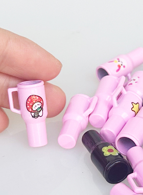 娃娃屋dollhouse家居摆件迷你保温杯模型仿真吸管diy水壶水杯金属