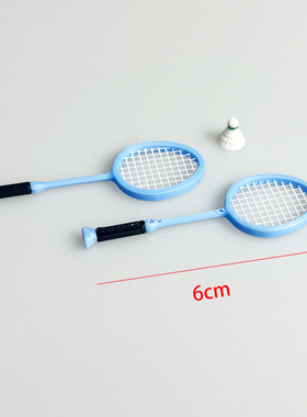 娃娃屋dollhouse家居摆件袖珍场景配件羽毛球拍微缩过家家玩具