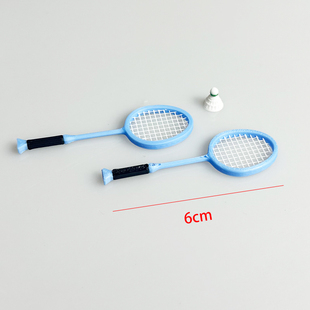 娃娃屋dollhouse家居摆件袖珍场景配件羽毛球拍微缩过家家玩具