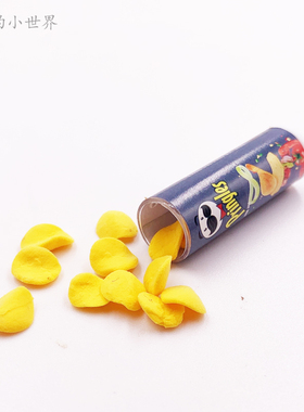 Dollhouse娃娃屋微缩食玩场景摆件ob11模型拍摄道具 迷你罐装薯片