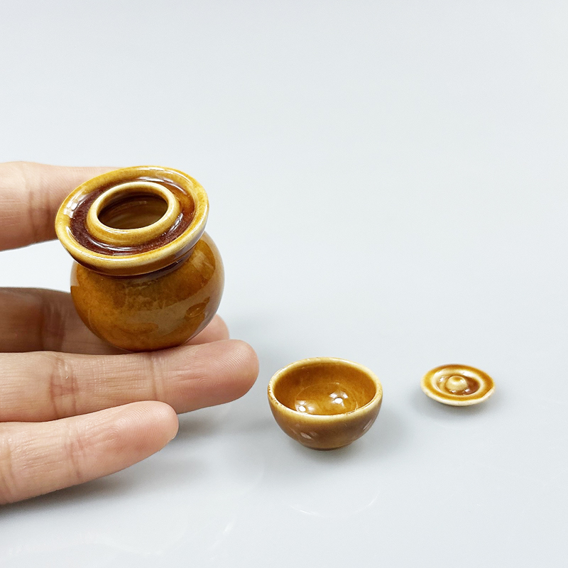 陶瓷咸菜坛子深碗食玩配件
