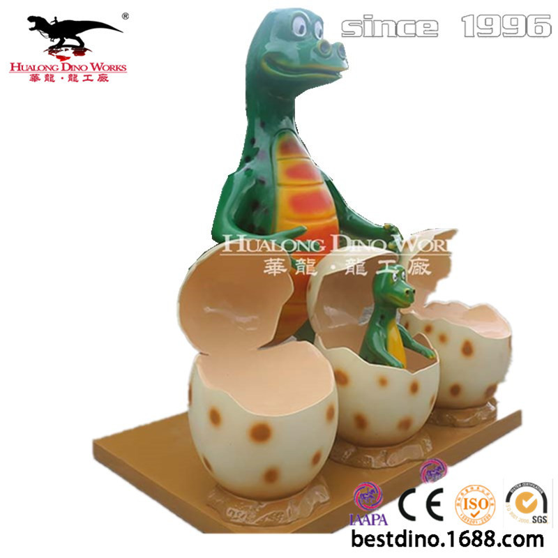 圣诞节春节仿真恐龙蛋模型蛋壳恐龙宝宝玻璃钢卡通恐龙游乐园拍照