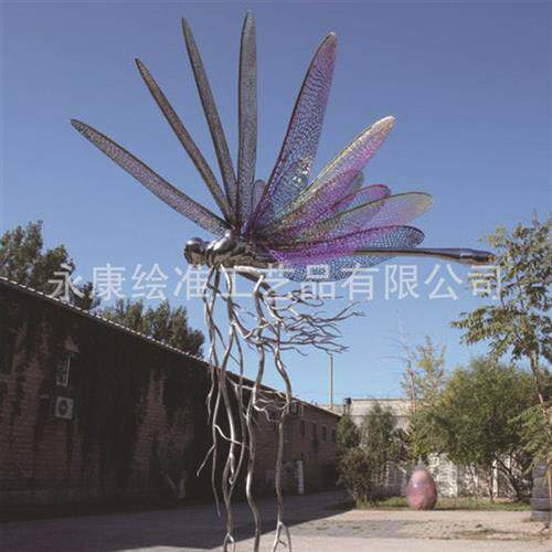 镜面不锈钢耐候钢镀锌板蝴蝶蜻蜓美陈雕塑工艺品小品厂家直供