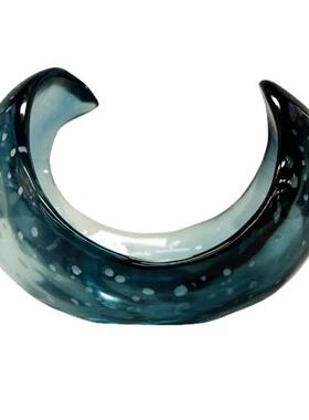 渐变圆形雕塑合成树脂摆件酒店大堂厅会所餐厅样板房桌面创意摆件