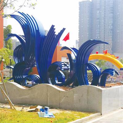 加工定制校园雕塑户外公园绿地异形摆件大型不锈钢景观雕塑厂家