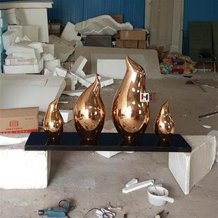 玻璃钢电镀企鹅雕塑家居艺术摆饰品