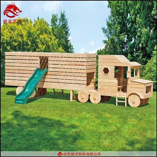 四川儿童木艺游乐防腐木无动力乐园攀爬滑梯游玩公园木质工艺装置