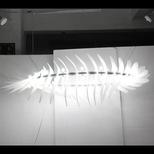 设计师后现代简约售楼部酒店大堂磨砂亚克力螺旋异型LED工程吊灯