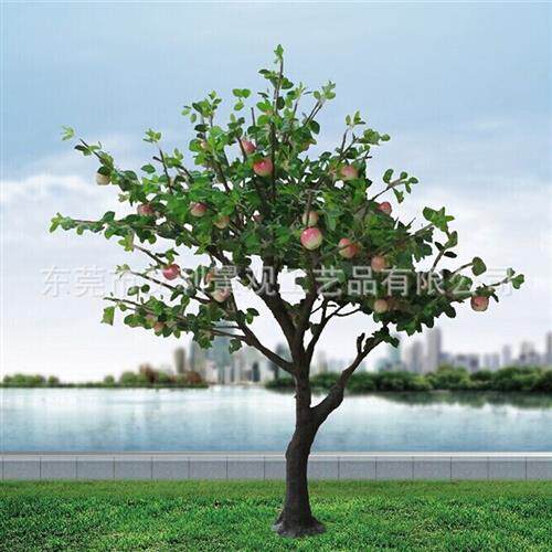 苹果树带果植物庭院园林商场布景装饰绿植假树果树假苹果树