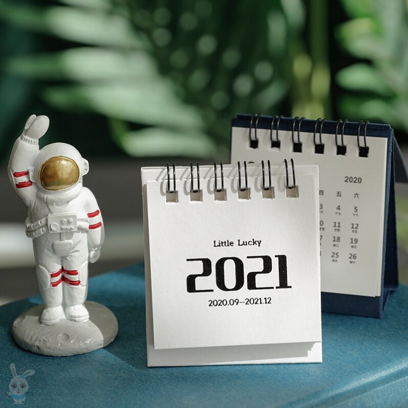 简约迷你学生2021年办公室台历桌面摆件日历文艺风小小清新创意小