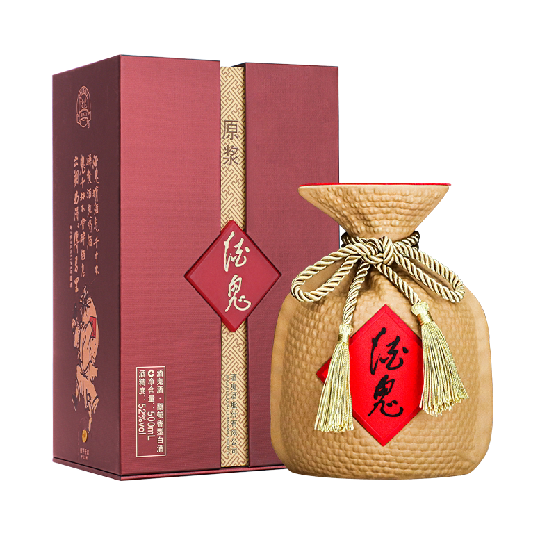 酒鬼 原浆52度馥郁香型白酒500ml*1瓶单支装湖南名酒高度纯粮自饮