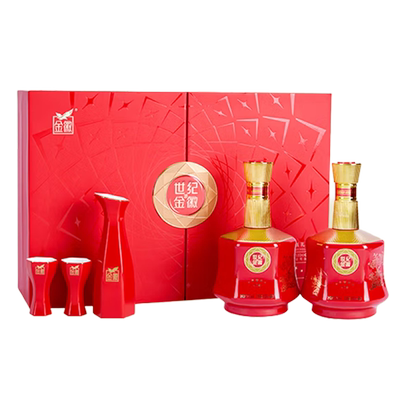 金徽 世纪金徽红五星 浓香型白酒 50度500ml*2瓶礼盒装 送礼宴请