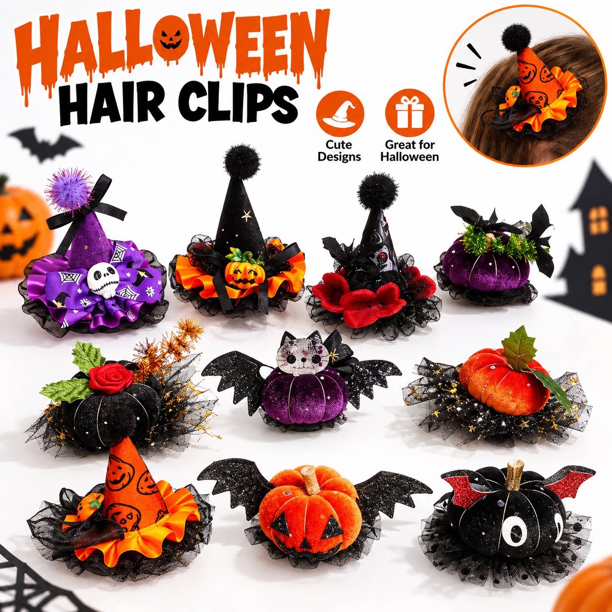 2pcsHalloween H发饰