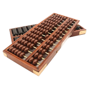 永瓯小学生珠心算一二三四年级算盘木质13档7珠儿童珠算老式七珠儿童实木算盘小学生算盘学生二年级下册算盘