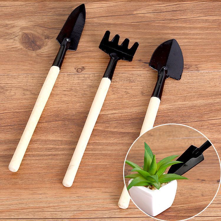 加厚型园艺工具三件套种花挖土铲子种菜铲锄耙小盆栽多肉种植工具