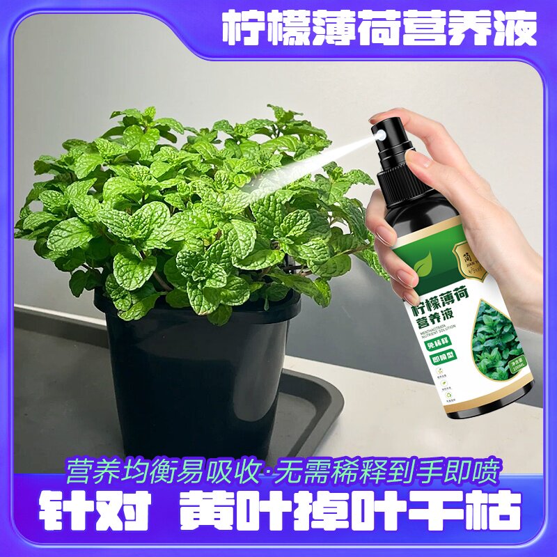 2026柠檬薄荷专用营养液一喷绿叶薄荷叶盆栽促生根针免稀释营养液