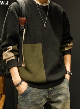 潮牌it neith BIAS美式高端秋冬季毛衣男宽松内搭休闲打底针织衫