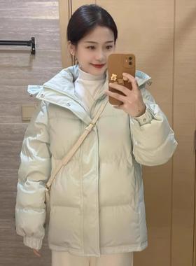 LILY MOST中戏短款羽绒服男女冬季2025年新款加厚立领情侣面包服