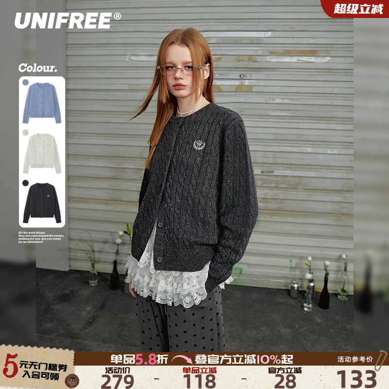 UNIFREE开衫甜美针织衫