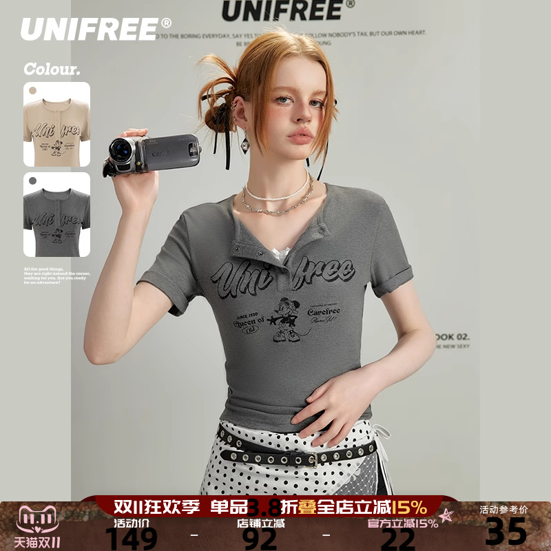 UNIFREE短袖美式复古风T恤