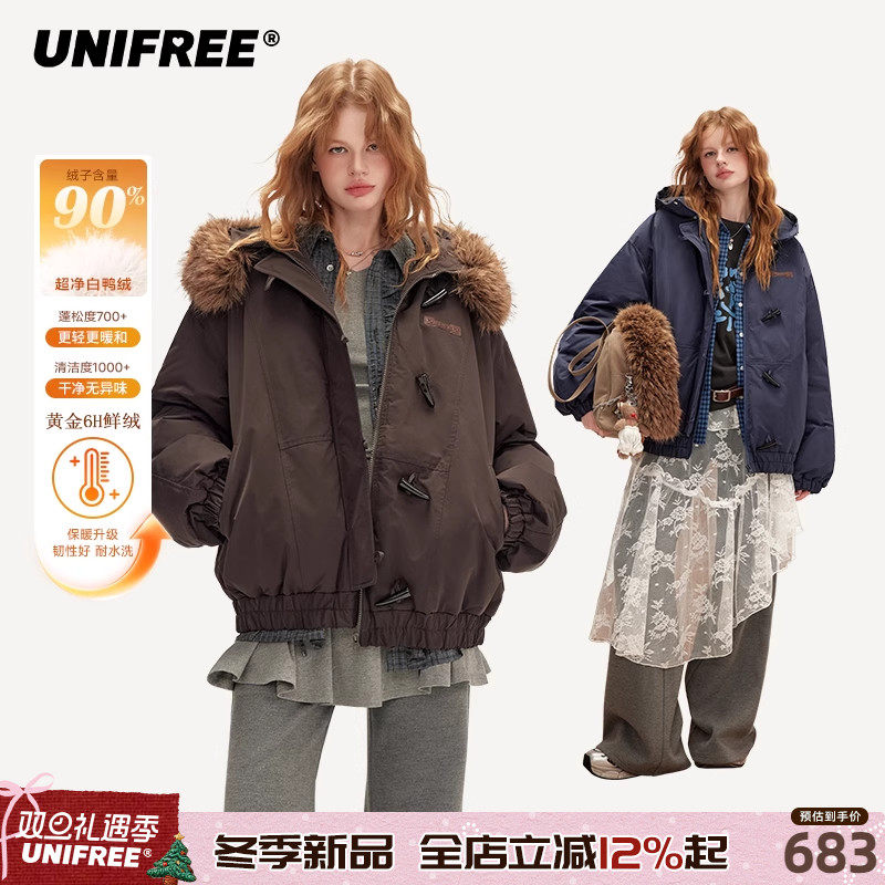 UNIFREE韩系工装羽绒服