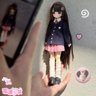 正版X11别动我的齐刘海BJD盲盒特六植发可动人偶潮玩女生摆件
