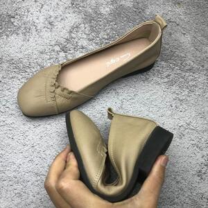 妈妈鞋单鞋女2026春夏新款豆豆鞋百搭休闲护士鞋软皮软底女士单鞋