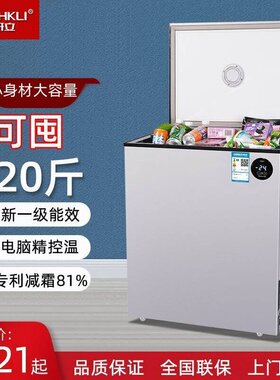 东之开立小冰柜家用冷冻小型节能租房宿舍卧式冷藏冷冻电脑控温
