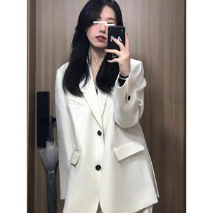 LILY MOST高级感白色小个子西装外套女春季新款韩版宽松休闲西服