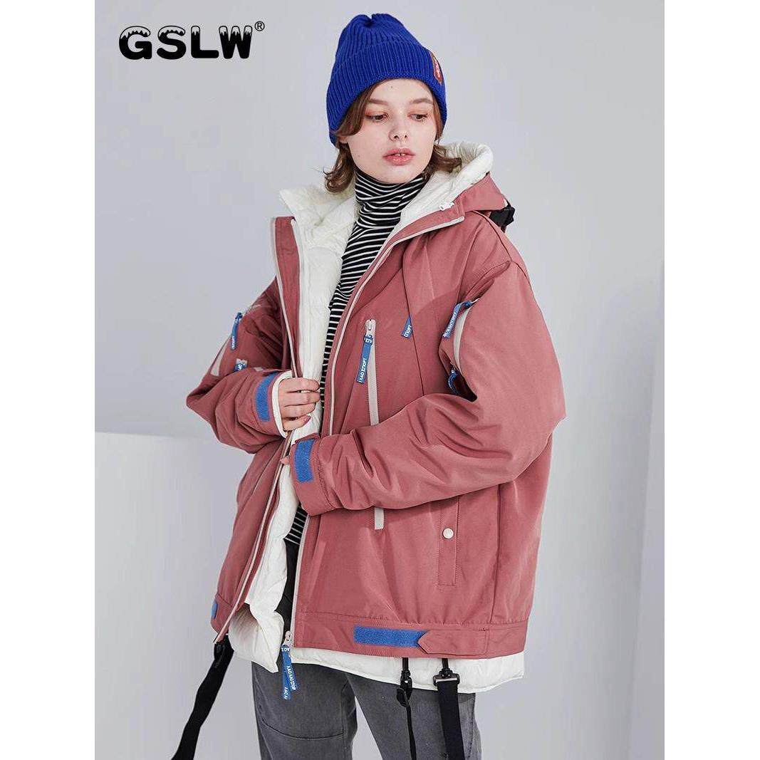 冲锋衣女款2025新款三合一羽绒服内胆可拆卸户外防风工装派克外套