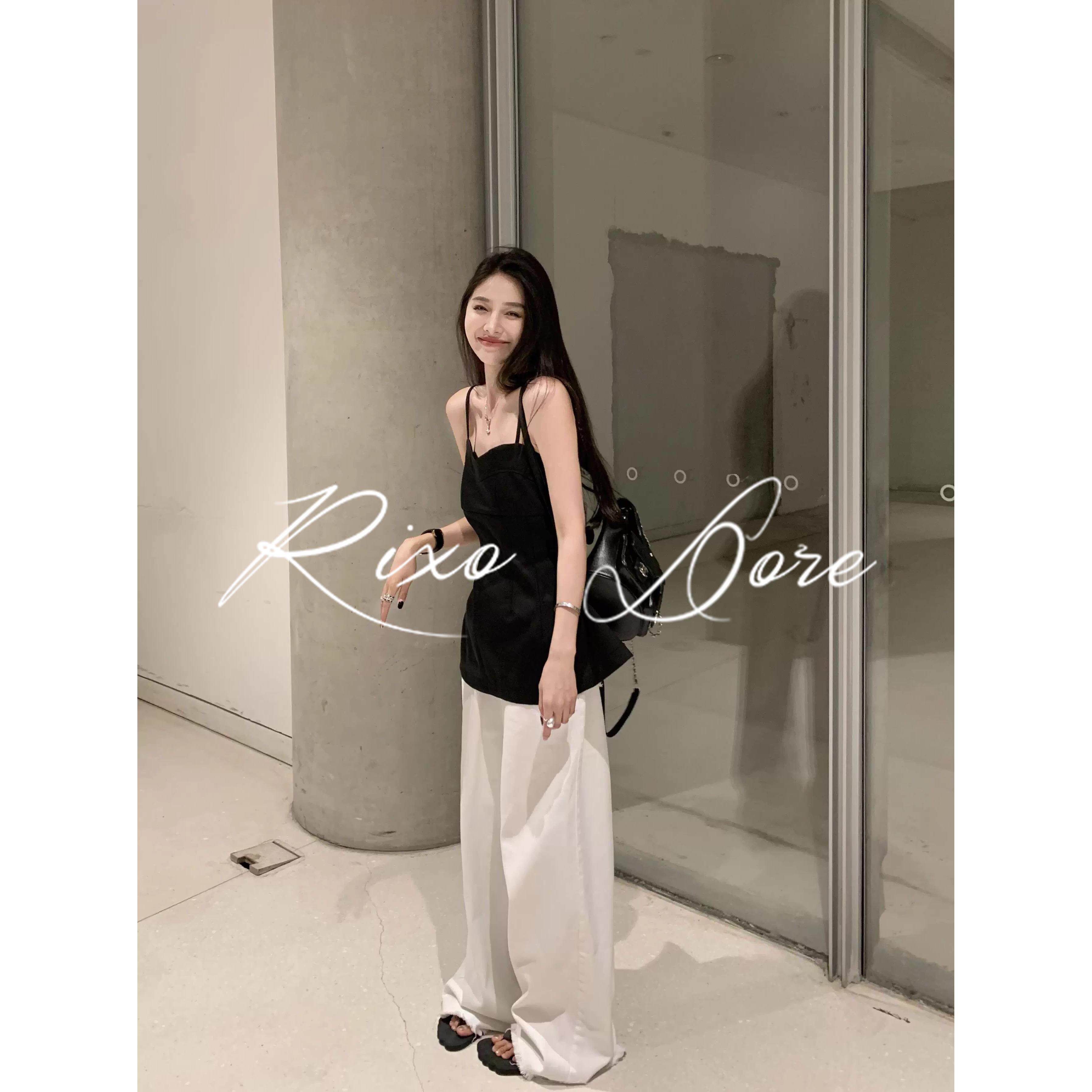 RIXO DORE法式高级感时尚套装女设计感吊带上衣百搭长裤子两件套
